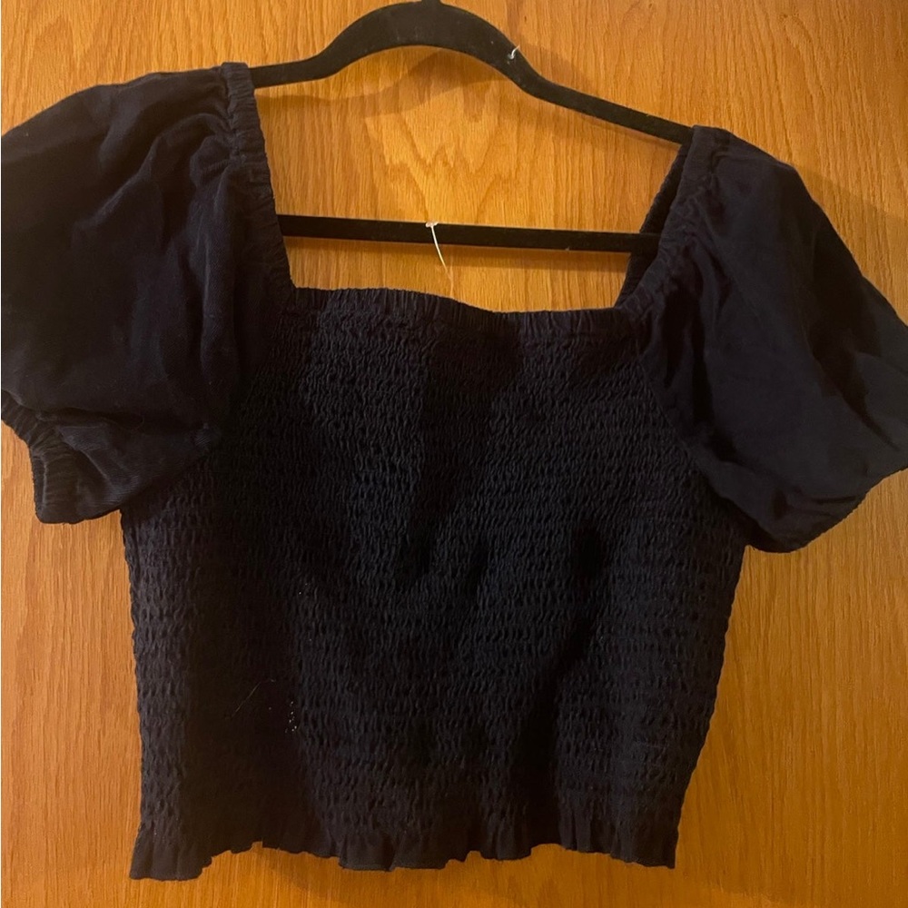 American Eagle navy blue corduroy top